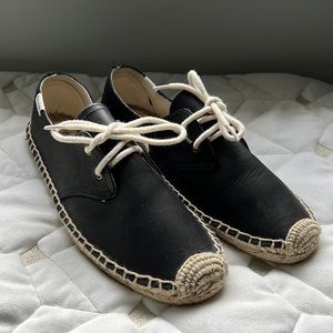 Soludos Black “Leather” Espadrilles Sneakers